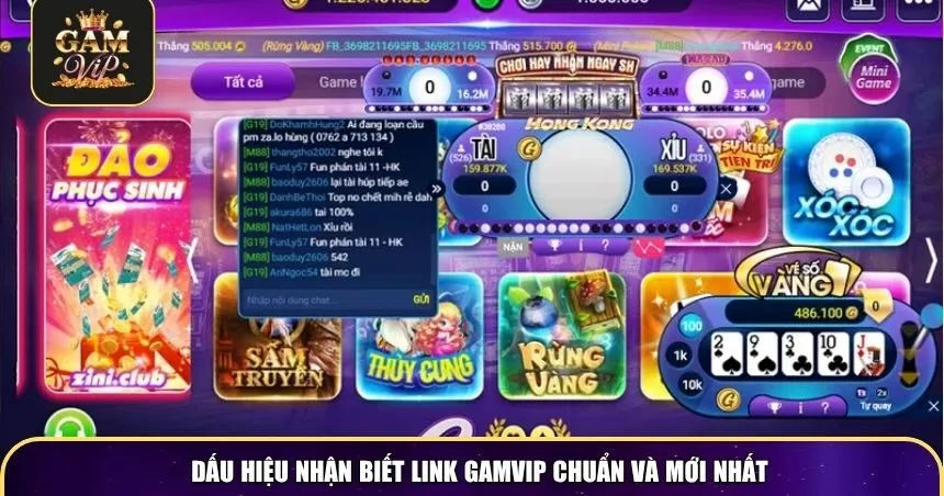 Dấu hiệu nhận biết link Gamvip chuẩn và mới nhất