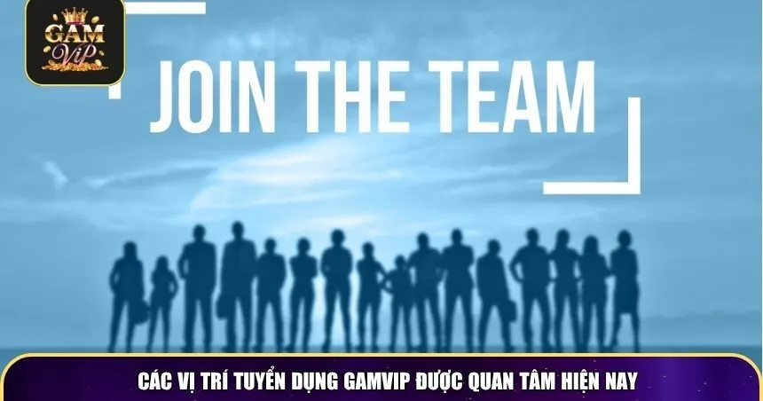 Các vị trí tuyển dụng Gamvip được quan tâm hiện nay